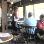 A waitress taking an order from a customer at Village Kitchen in Angola, IN